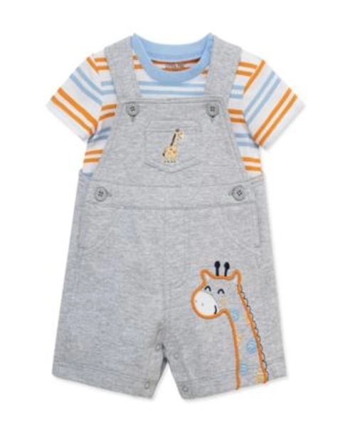 Baby Boys' Giraffe Printed Shortall and Short-Sleeve T-Shirt, 2-Piece Set