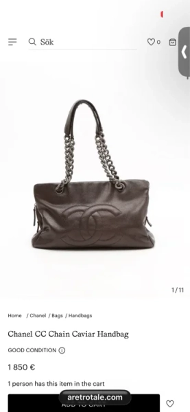 Chanel cc chain caviar handbag