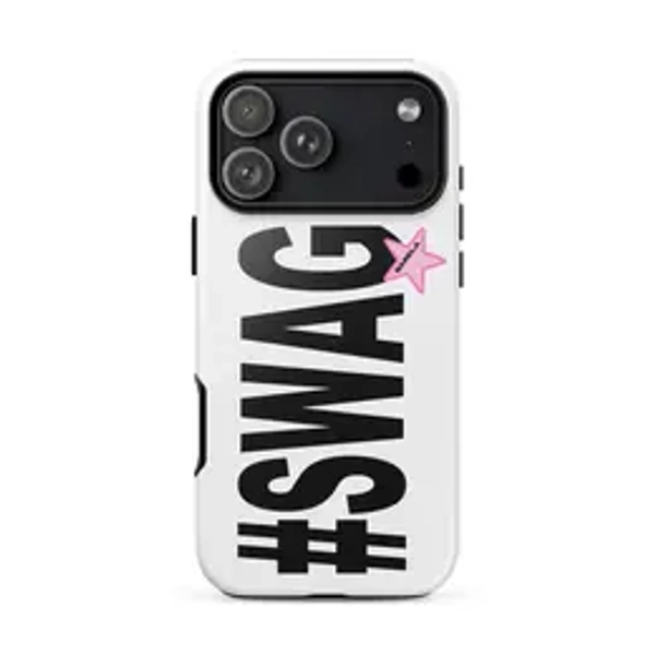 BARELA Phone Case | 2 MUCH SWAG - for iPhone 17 16 15 14 13 12 11 Series | Aesthetic Phone Case | Typography Phone Case | Trendy 2025 Phone Case | Shockproof Protection | Gift for Teen Girls