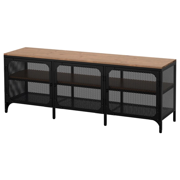 FJÄLLBO TV unit - black 59x14 1/8x21 1/4 "