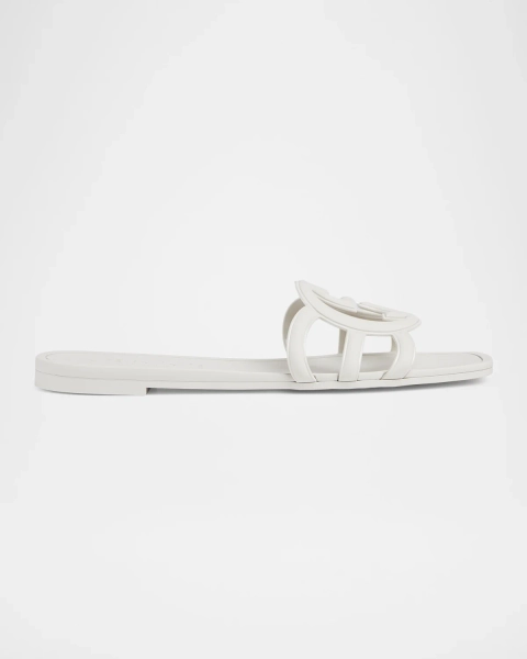 Gucci Palma GG Rubber Flat Slide Sandals