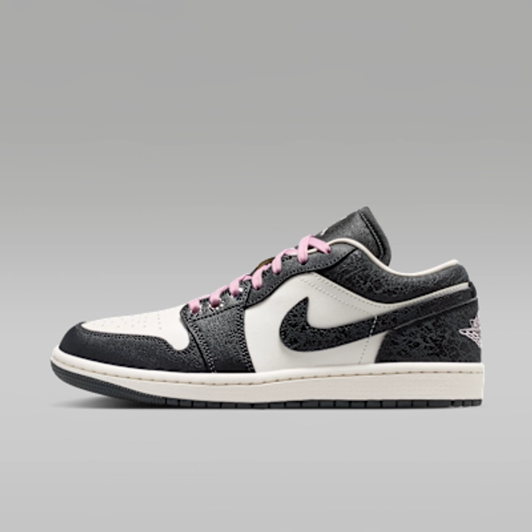 Air Jordan 1 Low SE Women's Shoes - Anthracite/Sail/Coconut Milk/Iced Carmine - Size 5