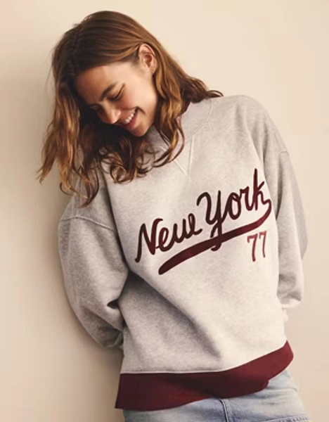 AE Everyday Luxe Mock Neck Sweatshirt
