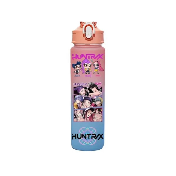 750ML KPop Demon Hunters Bottle HUNTR/X Saja Boys Gradient Water Cup ZOEY RUMI MIRA Gourde student