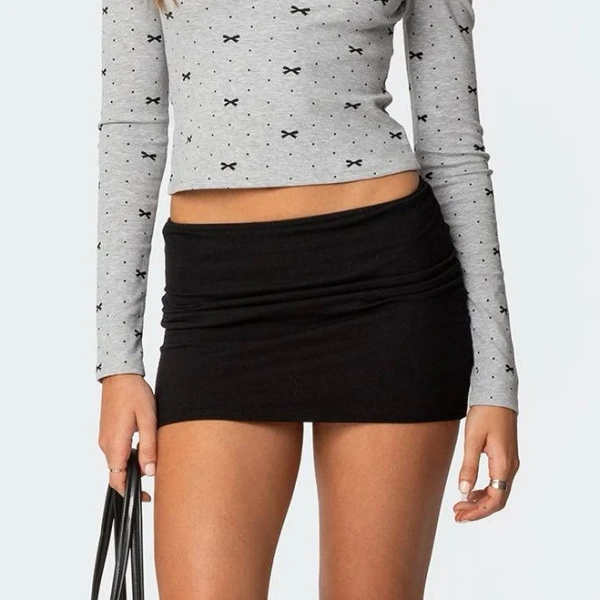 Edikted Women's Aisha Low Rise Mini Skirt