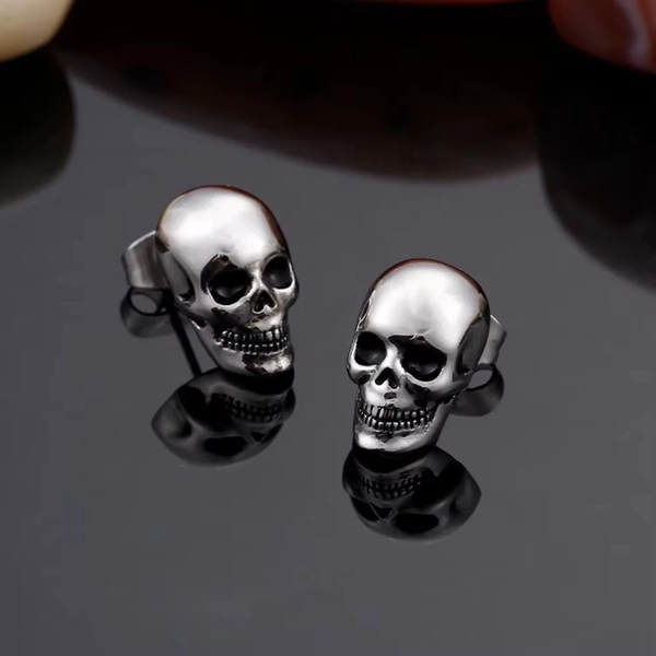 Fashion Retro Trend Punk Rock Men and Women Hip Hop Skull Earrings Couple Gift Halloween Street Party Niche Earrings Accessories - AliExpress 