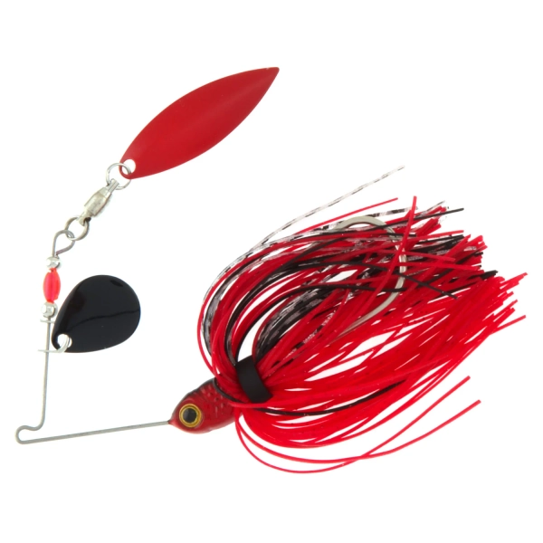 BOOYAH Pond Magic 3/16 oz Tandem Blade Spinnerbait Red