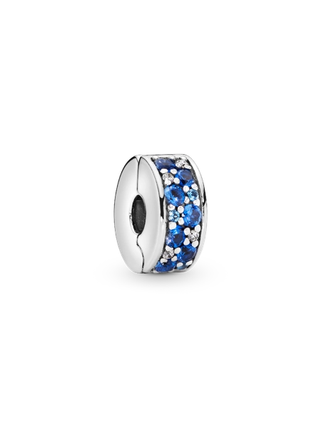 Blauer Pavé-Clip
