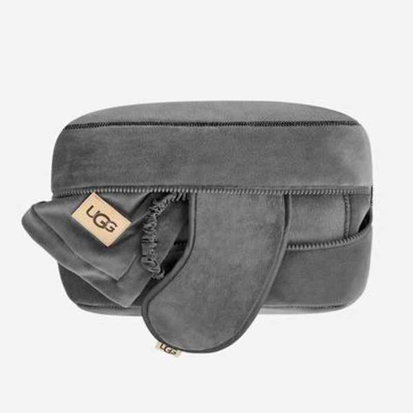 UGG® Raegen Travel Set Polyester Blankets in Charcoal