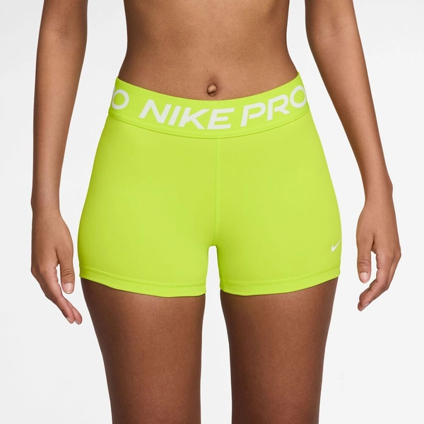 Nike Pro Womens 365 Dri-FIT 3 Inch Short Tights Yellow XS