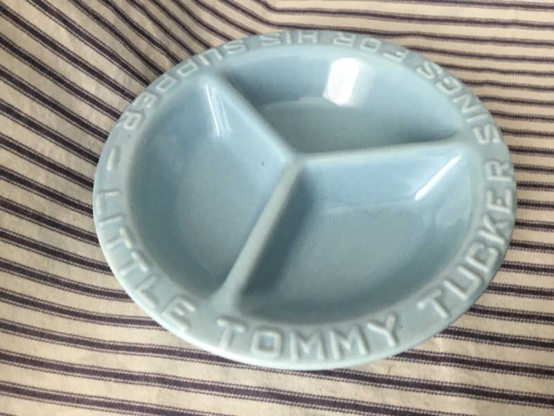 Vtg Nursery Little Tommy Tucker Sings For His Supper BABY BOWL 7 1/2" Wide