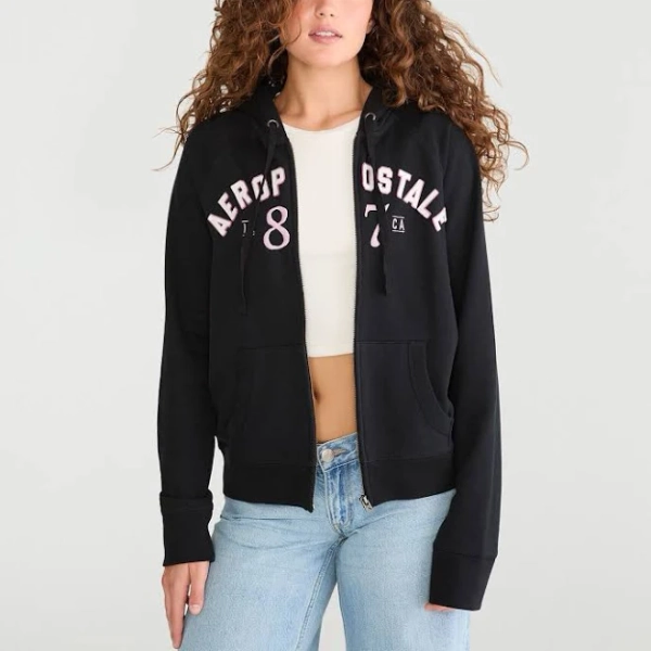 Aeropostale Women's 87 Full-Zip Cotton Hoodie
