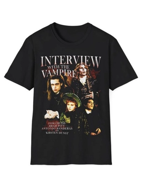 Interview With The Vampire 1994 Horror_sy Uni Softyle T-Shirt, Movie Fan Tee, Goth Shirt,