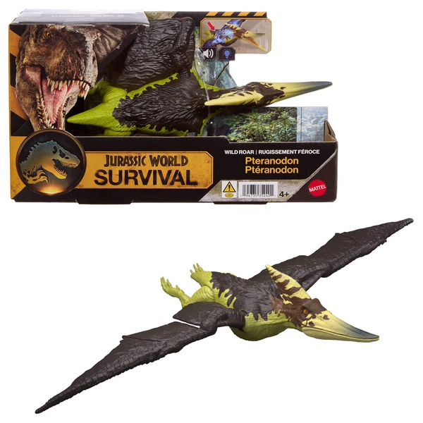 Jurassic World Wild Roar Pteranodon Dinosaur Action Figure Toy, Attack, Light & Sound, Scan Code - Walmart.com