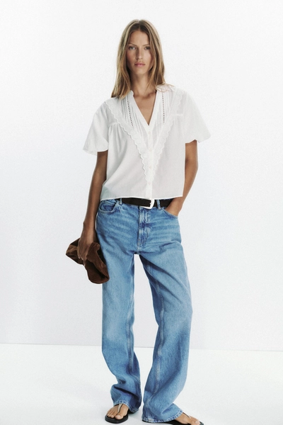 BLUSE MIT PUFFÄRMELN - Weiß | ZARA Deutschland / Germany