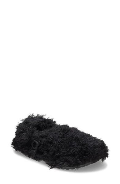 CROCS Classic Shaggy Faux Fur Lined Clog in Black at Nordstrom Rack, Size 10 Women's / 8 Men's