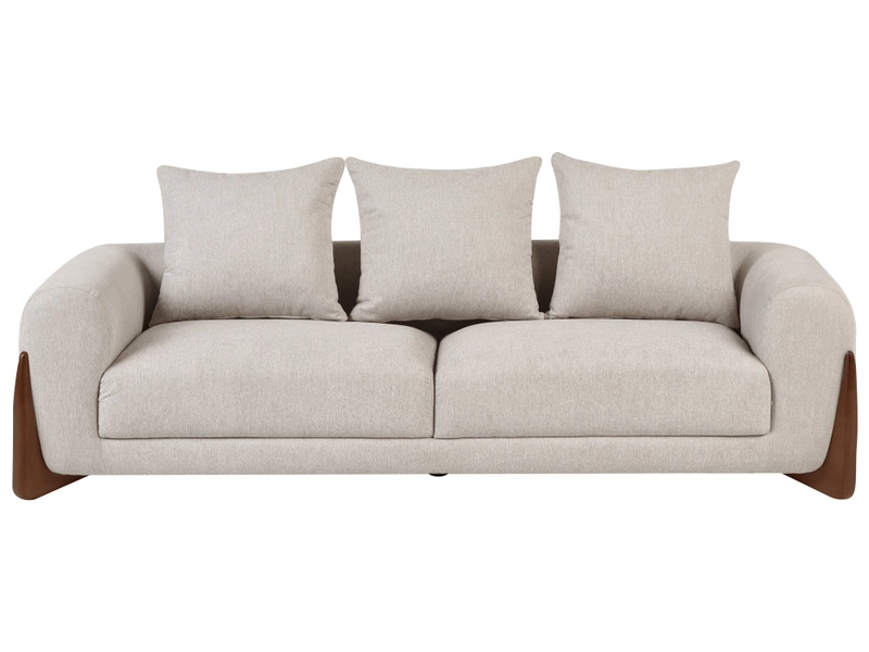 Sofa 3er VINLIDEN, Taupe, Fabric DEF