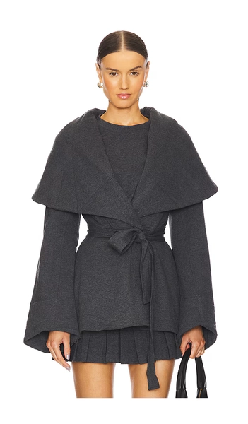 Shawl Collar Peplum Jacket