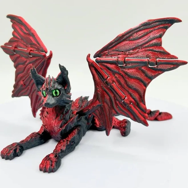 Dragons 3d printed, Therian, 3D Printed Spirit Cat Collectible Figurine, Ideal for Home And Office Decor, Gifts for Parties, 3d printed cat dragon,