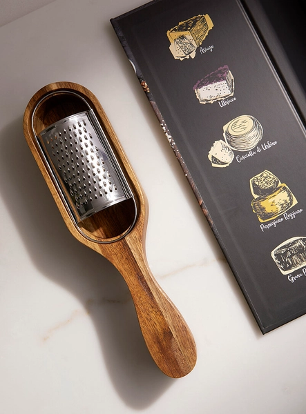 Acacia wood cheese grater set 2-piece set