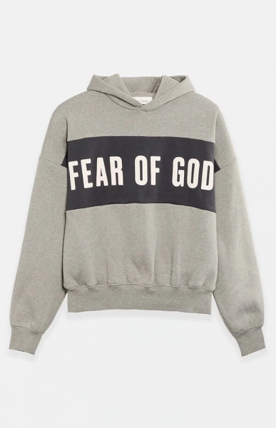Seal Paneled Cropped Relaxed Hoodie