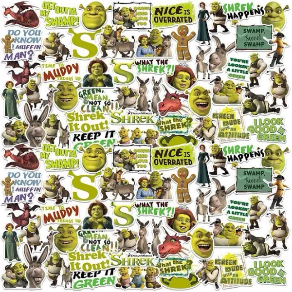 Shrek Vinyl Deluxe Stickers Variety Pack