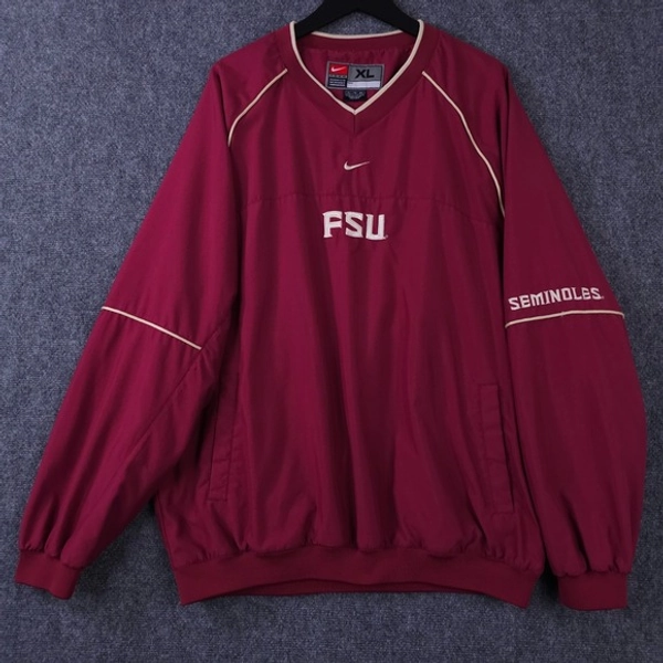 Vintage Florida State Seminoles Pullover Mens XL Red Center Swoosh Team Nike Y2K