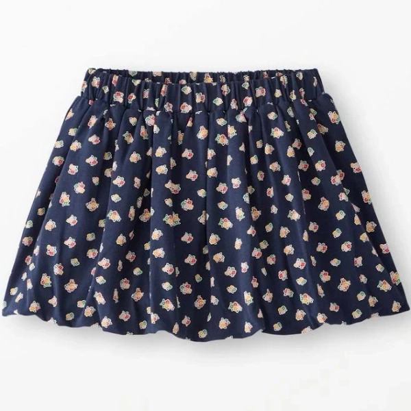 Girls' hanna andersson Flower Bunch On Navy Bubble Skirt
