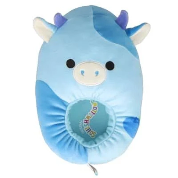 Squishmallows Rutanya the Blue Cow Plush Slippers