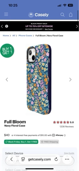 Full Bloom | Navy Floral Case