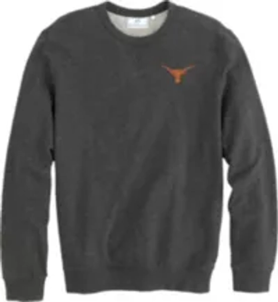 Southern Tide Men's Texas Longhorns Black Upper Deck Crew Pullover Sweatshirt