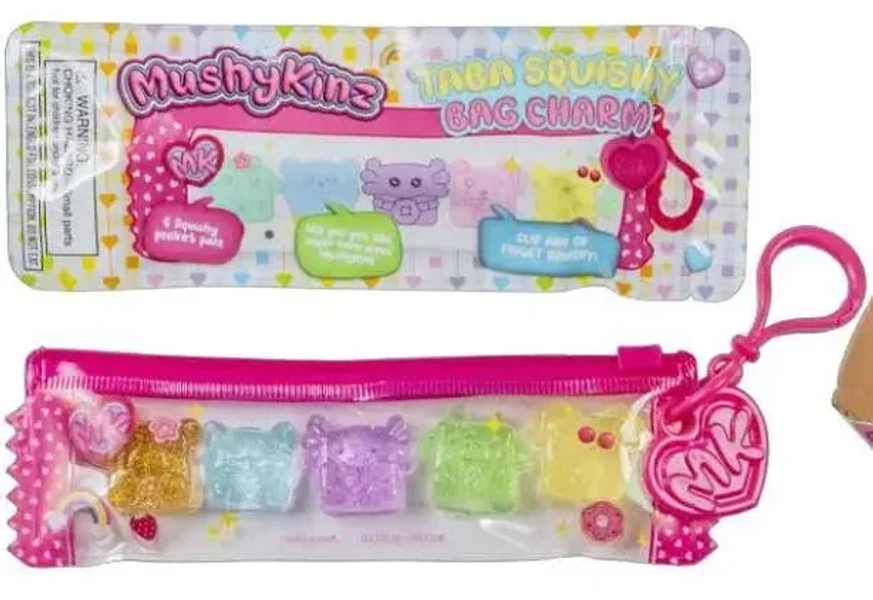 MushyKinz Squishy Pocket Palz 5-Pack Keychain