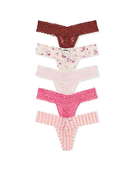 Victoria's Women's Secret 5-Pack Lacie Thong Panties