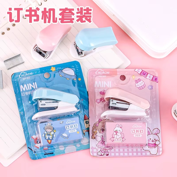 Mini Stapler Set Aesthetic Portable Binder Cartoon Creative Office Stationery Compact Effort-Saving Stapler Multi-Functional Des - AliExpress 21