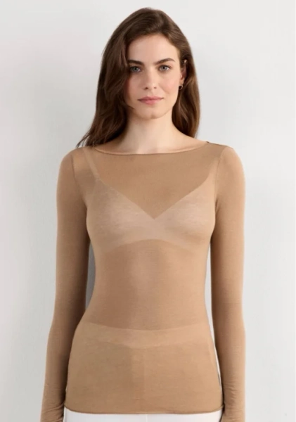 Boat Neck Modal Cashmere Ultralight Top