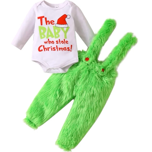 Baby Girl Boy Christmas Outfits Letter Romper Bodysuit Dress