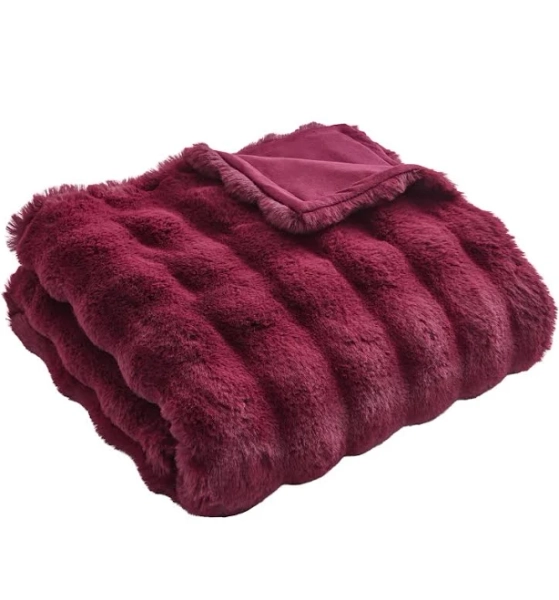 Better Homes & Gardens Bubble Faux Fur Ultra Soft Luxury Oversize Throw Blanket 50" x 72