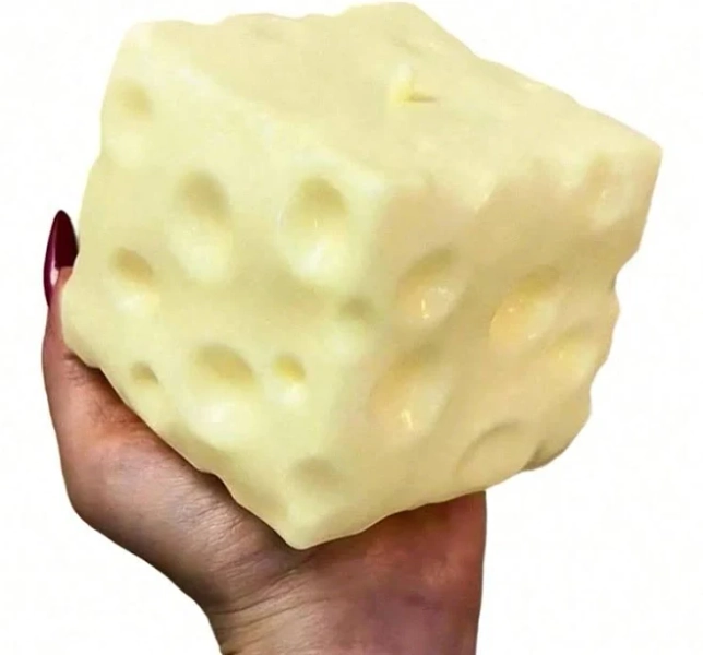 Multicolor Cheese Squishy Fast Rebound TPR Stress Toy 7CM Coconut Oil Flour Filled Fun Cute Gift For Adults Kids Holiday Birthday Easter Ha,one-size