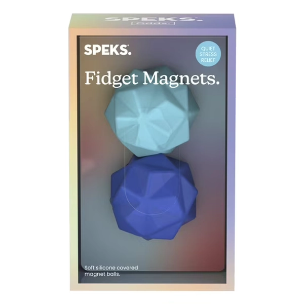 Speks Magnetic Fidget Ball Blue Set of 2