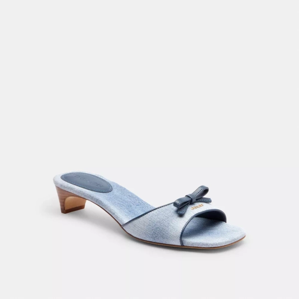 coach bow kitten heels (black)