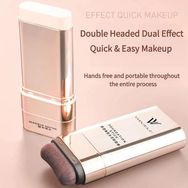 Бархатисто-матовая тональная основа в стике с консилером и кистью Velvet Matte Foundation Stick with Concealer and Brush