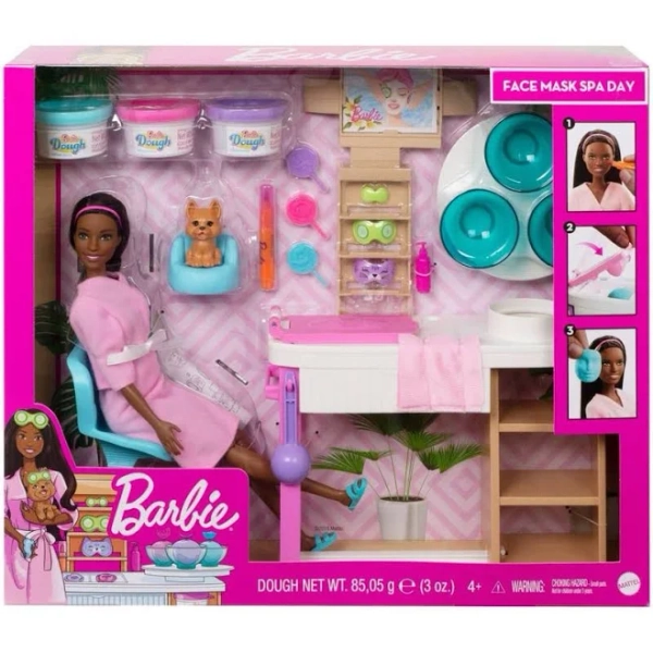 Barbie Face Mask Spa Day Playset