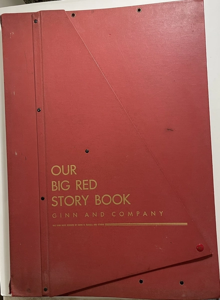 Ginn 1957 Our Big Red Story Book Huge Reader 18"x25"Teacher Classroom Display