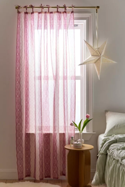 Lace Striped Patterned Window Panel