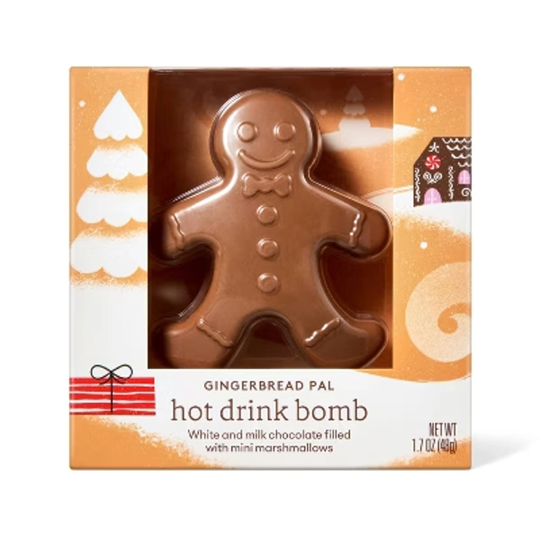 Christmas Gingerbread Pal Hot Drink Bomb - 1.7oz - Favorite Day™