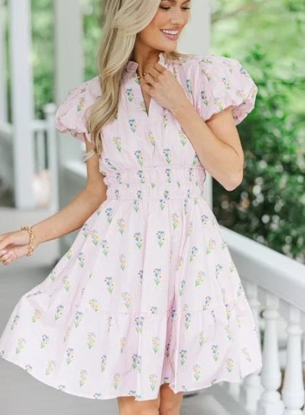 Floral Stripe Dress