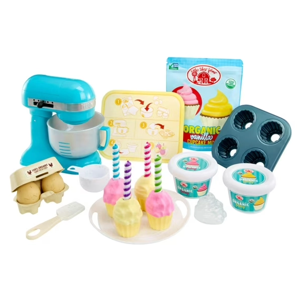 Little Tikes Creative Chefs Baker’s Kit with Make-It Mix Play Sand, 18 Accessories, Realistic Pretend Play Set, Boys, Girls, Ages 3+