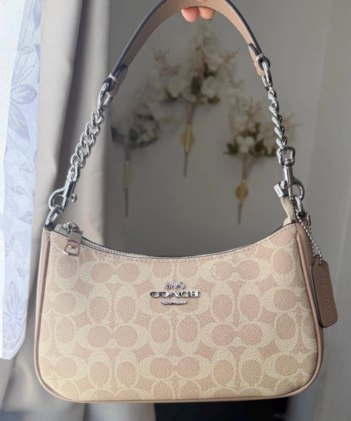 Beige Coach Teri Shoulder Bag regular