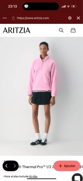 Polartec® Thermal Pro™ 1/2 Zip Hi-hip Sweater