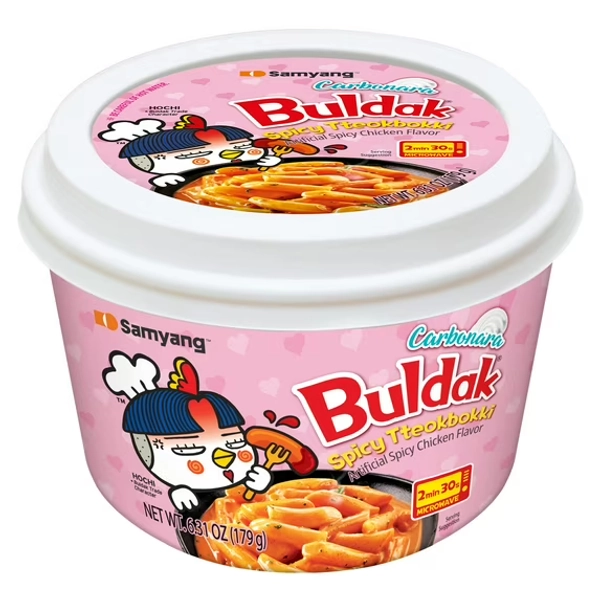 Samyang Topokki Carbo Hot Chicken Bowl - Buldak Tteokbokki (179g)
